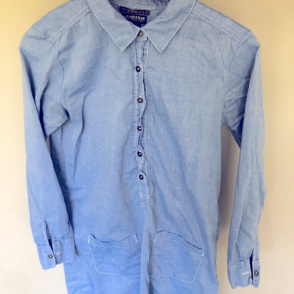 Exclusive Velvet/Pea in the Pod Chambray Dress